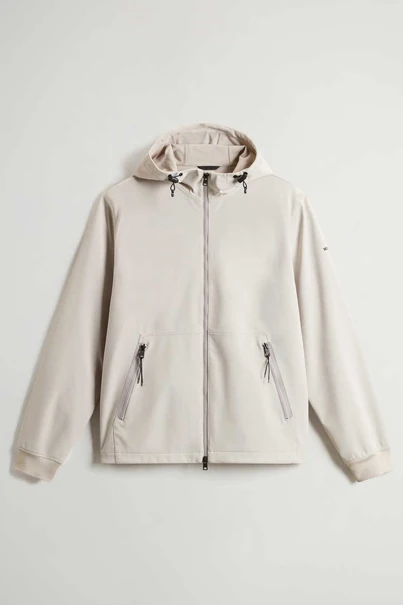 WOOLRICH SOFT SHELL FULL-ZIP HOODIE