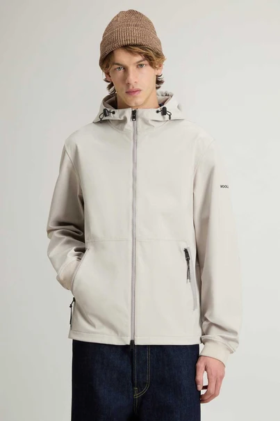 WOOLRICH SOFT SHELL FULL-ZIP HOODIE