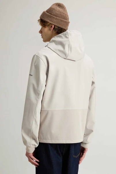 WOOLRICH SOFT SHELL FULL-ZIP HOODIE