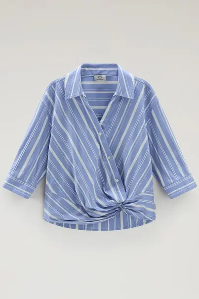 WOOLRICH STRIPE POPLIN BLOUSE