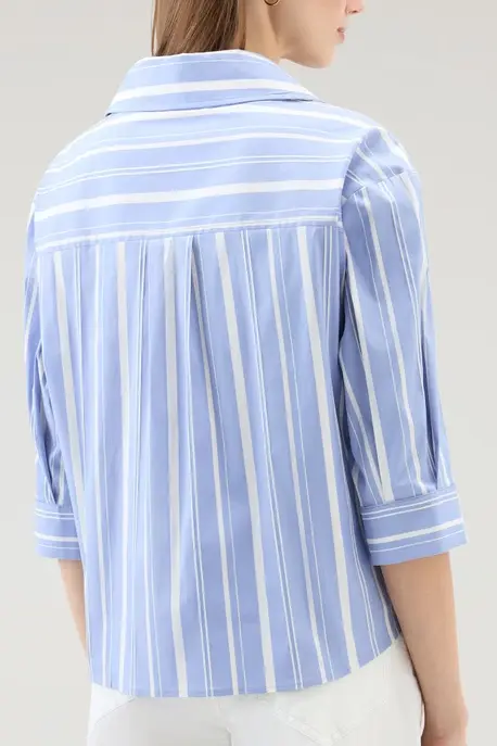 WOOLRICH STRIPE POPLIN BLOUSE