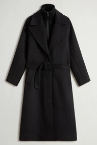 WOOLRICH TWILL WOOL LONG COAT