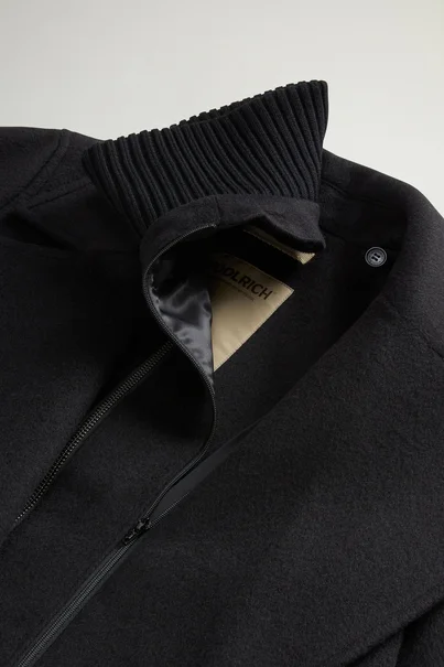 WOOLRICH TWILL WOOL LONG COAT